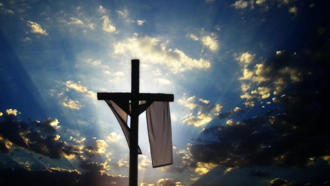 easter he is risen cross